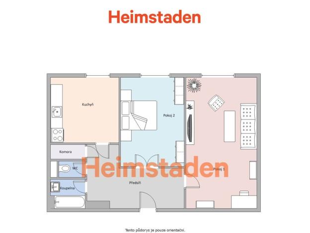 Pronájem bytu 2+1, Karviná - Nové Město, Havířská, 55 m2
