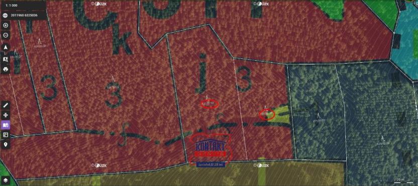 Prodej lesa, Huslenky, 25593 m2