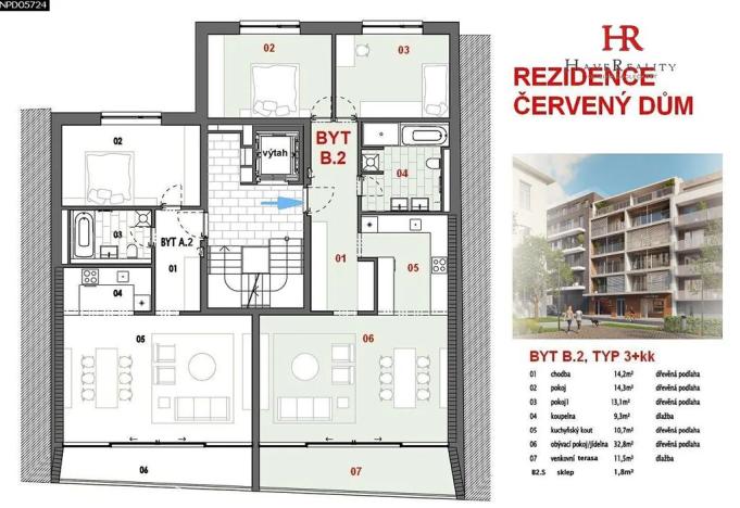 Prodej bytu 3+kk, Benešov, 111 m2