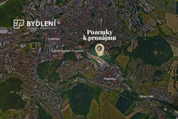 Pronájem komerčního pozemku, Teplice, Pražská, 5495 m2