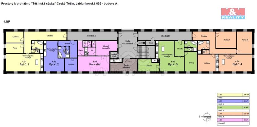 Pronájem bytu 3+kk, Český Těšín, Jablunkovská, 109 m2