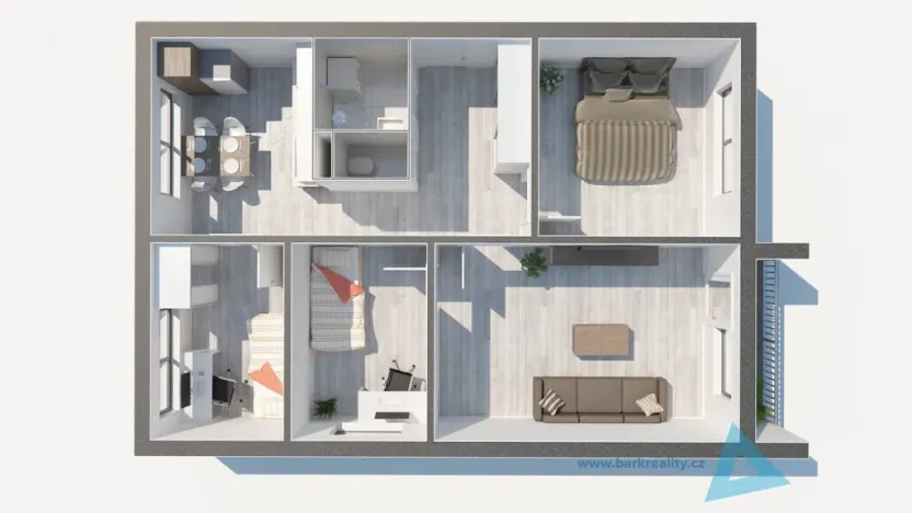 Prodej bytu 4+1, Nová Paka, Achátová, 77 m2