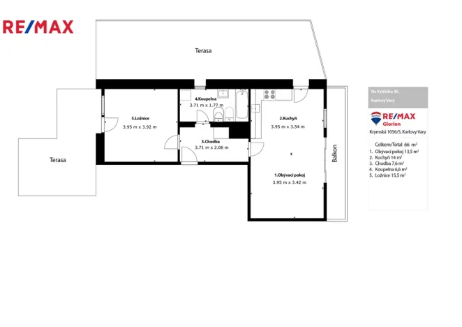 Prodej bytu 2+kk, Karlovy Vary, Pražská silnice, 63 m2