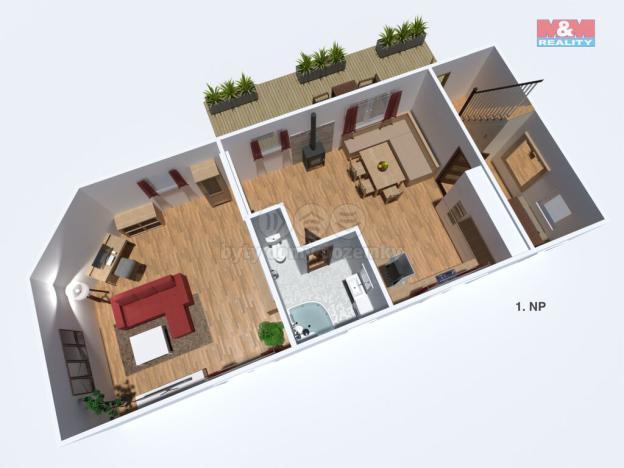 Prodej chaty, Kaliště - Poddubí, Na Valachu, 100 m2