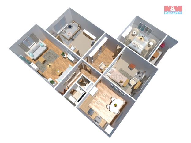 Prodej bytu 4+1, Jirkov, Tkalcovská, 88 m2