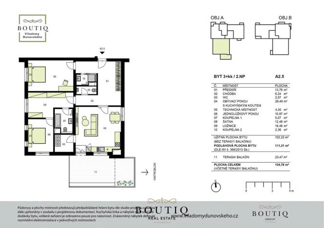 Prodej bytu 4+kk, Praha - Chodov, Dunovského, 111 m2