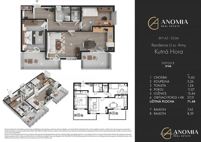Prodej bytu 3+kk, Kutná Hora, Plk. Loudy, 89 m2