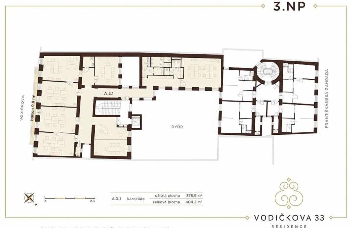 Pronájem kanceláře, Praha - Nové Město, Vodičkova, 750 m2