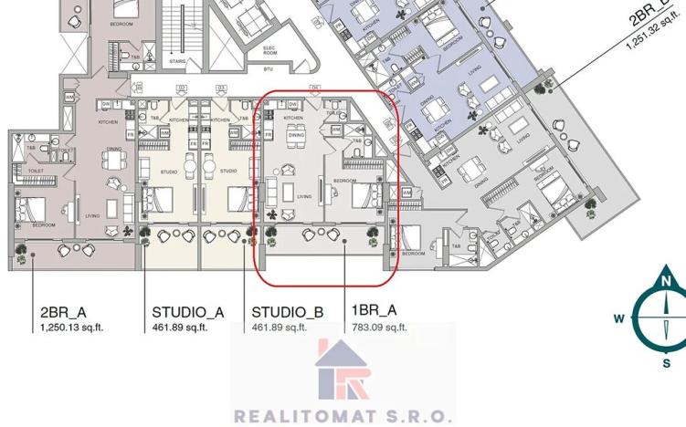 Prodej bytu 2+kk, Dubaj, Spojené arabské emiráty, 73 m2