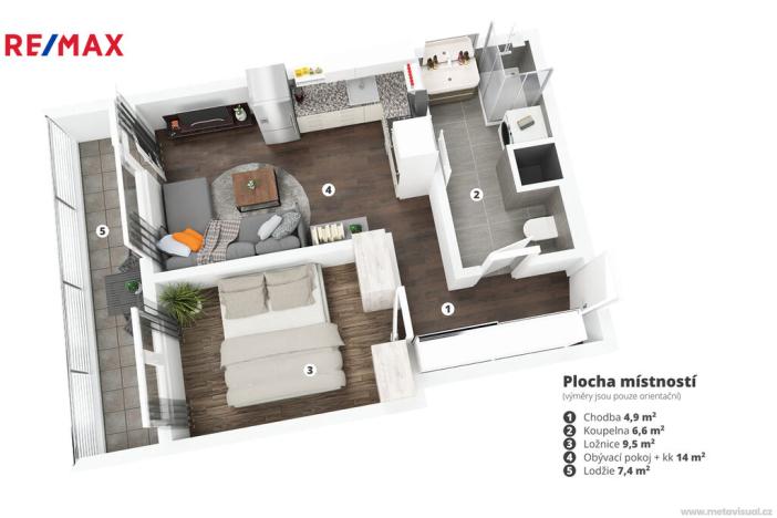 Prodej bytu 2+kk, Teplice - Trnovany, Trnovanská, 44 m2