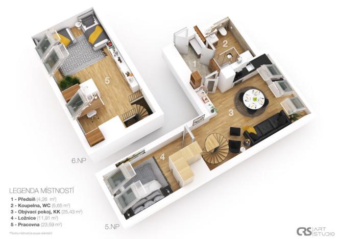 Prodej bytu 3+kk, Praha, 69 m2