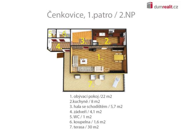 Prodej chaty, Čenkovice, 103 m2
