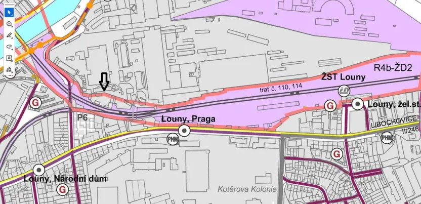 Prodej výrobních prostor, Louny, Říční, 2310 m2