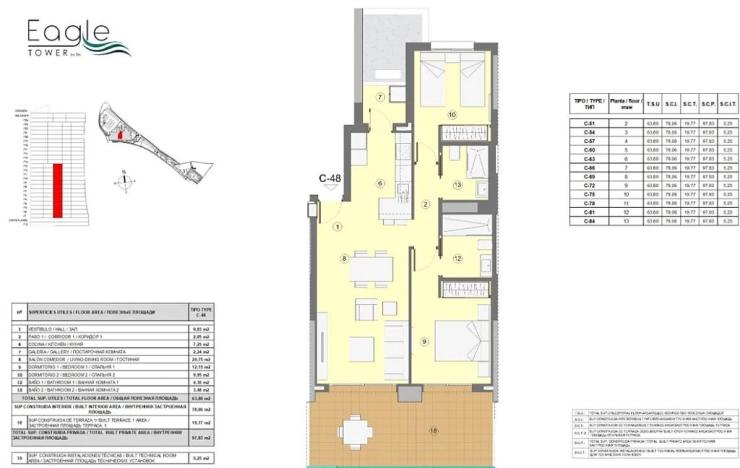 Prodej bytu 3+kk, Benidorm, Španělsko, 63 m2