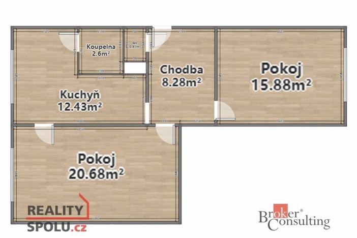 Prodej bytu 2+1, Cheb, Do Zátiší, 63 m2