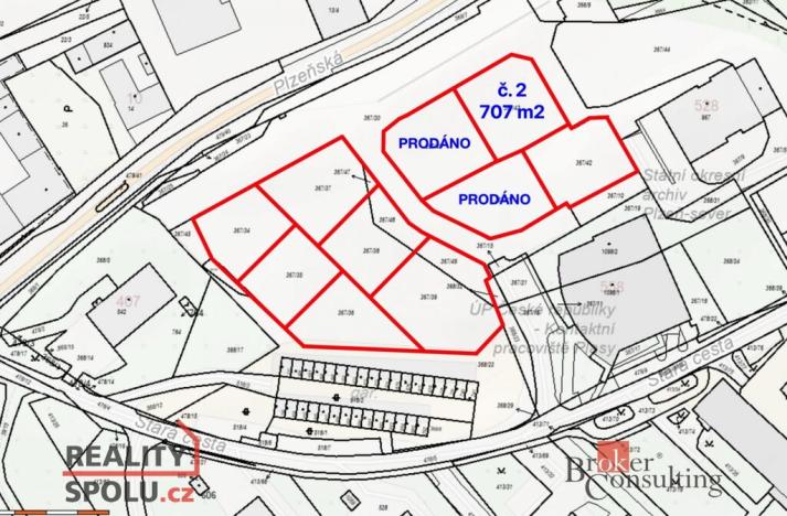 Prodej pozemku pro bydlení, Plasy, Stará cesta, 707 m2