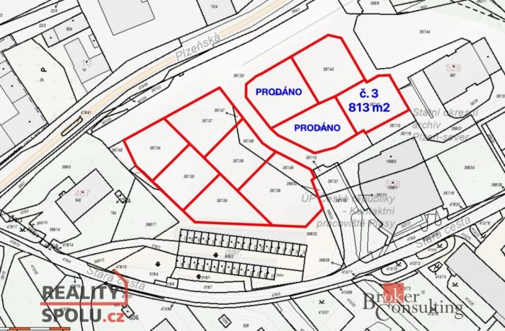 Prodej pozemku pro bydlení, Plasy, Stará cesta, 813 m2