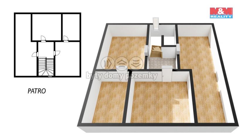Prodej rodinného domu, Mnichovice - Myšlín, Hlavní, 110 m2