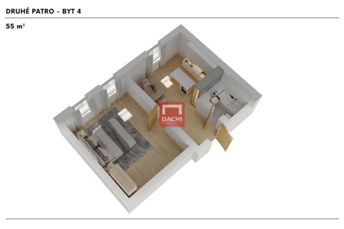 Prodej bytu 1+1, Mladé Buky, 55 m2