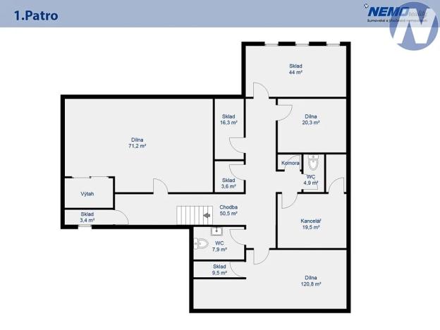Pronájem skladu, Volyně, Dobřanovská, 1300 m2