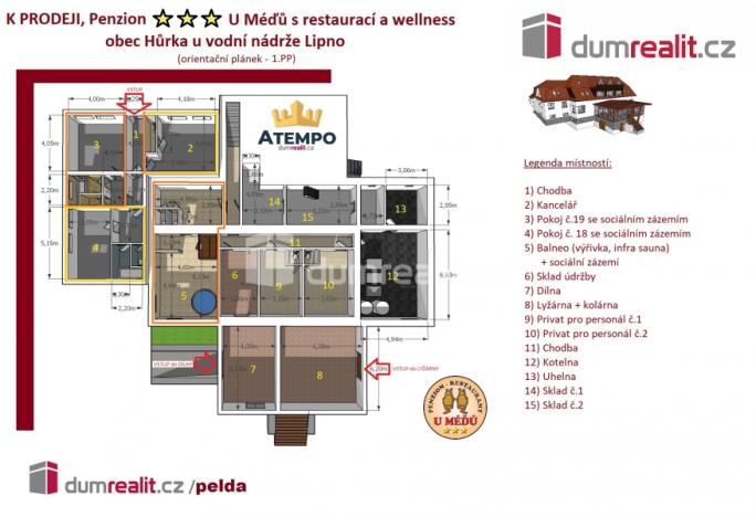 Prodej ubytování, Horní Planá - Hůrka, 1320 m2