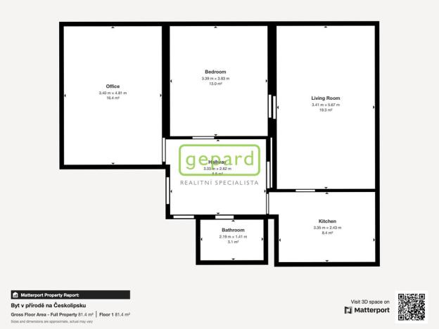 Prodej bytu 3+1, Brniště - Luhov, 79 m2