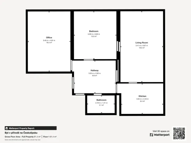 Prodej bytu 3+1, Brniště - Luhov, 79 m2
