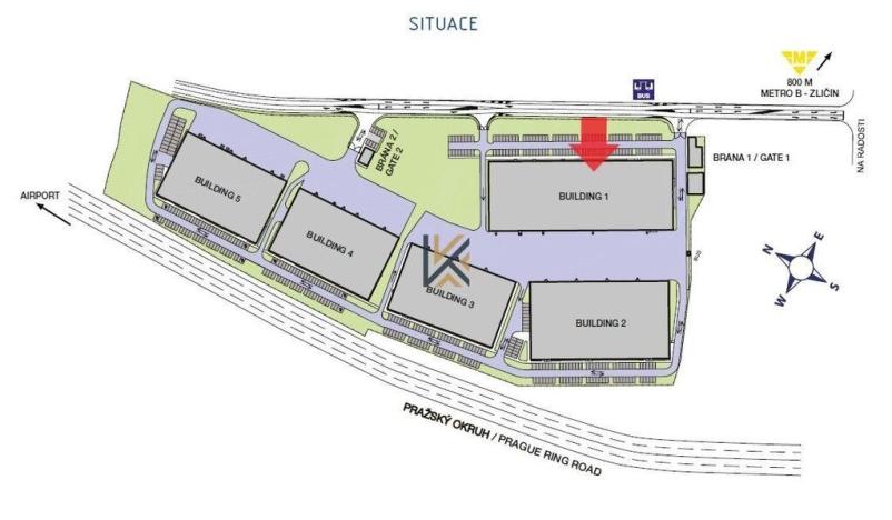 Pronájem obchodního prostoru, Praha - Zličín, Na Radosti, 1030 m2