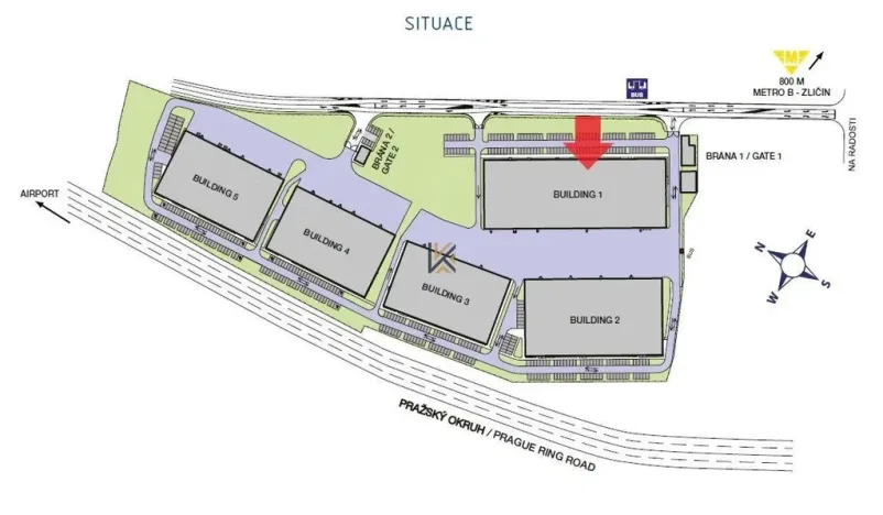 Pronájem obchodního prostoru, Praha - Zličín, Na Radosti, 1030 m2