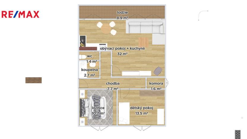 Prodej bytu 3+1, Nový Hrádek, Sokolská, 81 m2