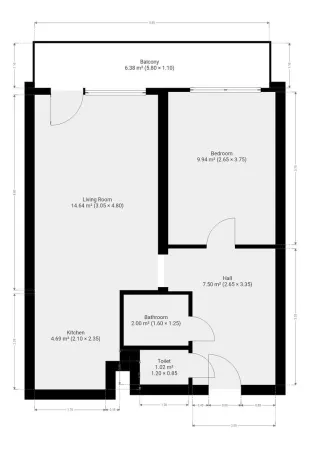 Pronájem bytu 2+kk, Praha - Střížkov, Jablonecká, 43 m2