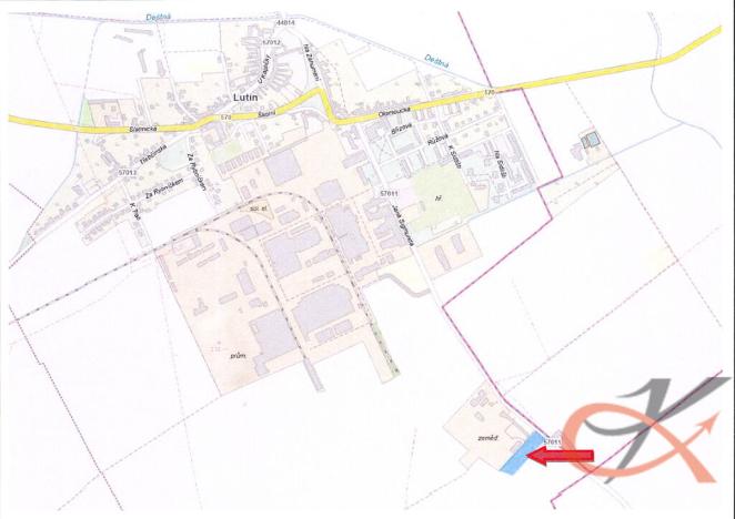 Prodej komerčního pozemku, Lutín, 7496 m2