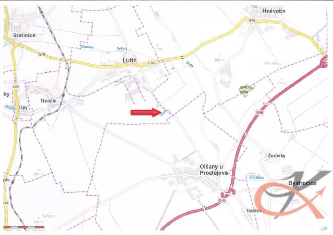 Prodej komerčního pozemku, Lutín, 7496 m2