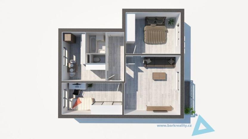 Prodej bytu 3+1, Nová Paka, Pražská, 61 m2