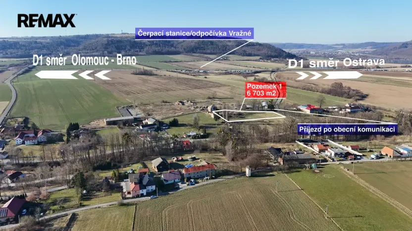 Prodej komerčního pozemku, Vražné, 6703 m2