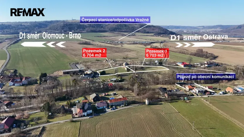 Prodej komerčního pozemku, Vražné, 6704 m2
