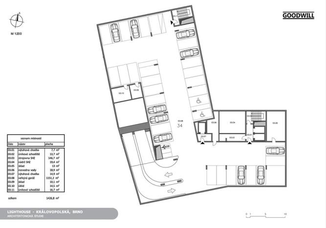 Pronájem bytu 1+kk, Brno, Královopolská, 37 m2