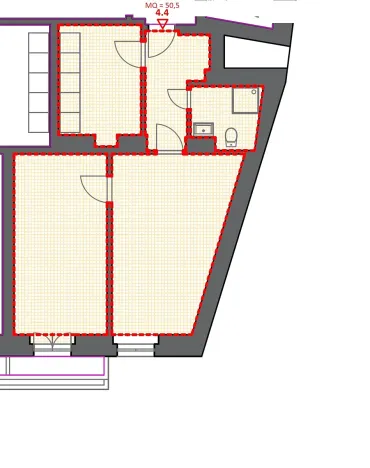 Pronájem bytu 2+1, Praha - Nové Město, Revoluční, 50 m2