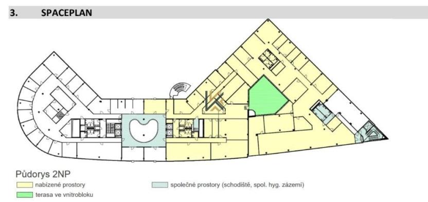 Pronájem kanceláře, Praha - Libeň, Českomoravská, 1642 m2