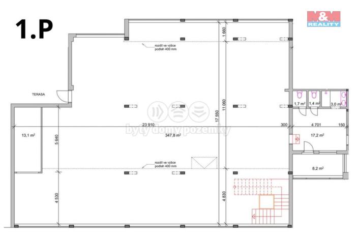 Pronájem výrobních prostor, Plzeň - Lobzy, Revoluční, 635 m2