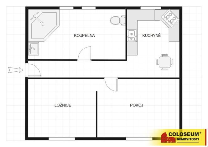 Prodej bytu 2+1, Hustopeče, 56 m2