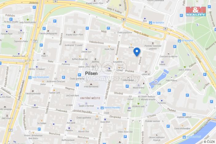 Pronájem obchodního prostoru, Plzeň - Vnitřní Město, Perlová, 50 m2