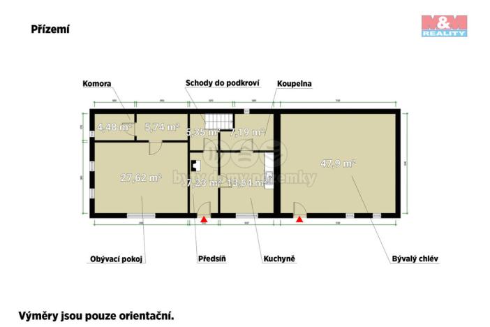 Prodej rodinného domu, Štědrá - Lažany, 72 m2