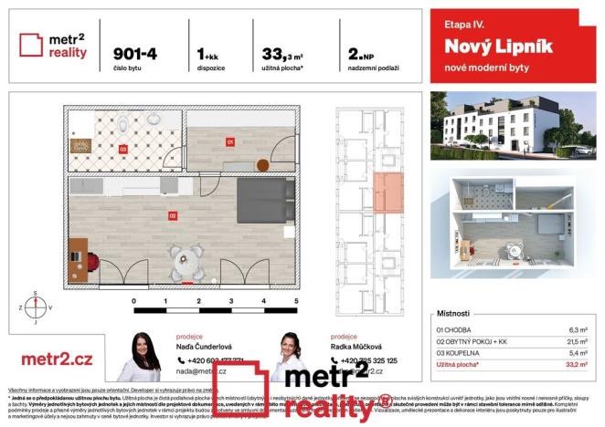Prodej bytu 1+kk, Lipník nad Bečvou, Na Výsluní, 33 m2