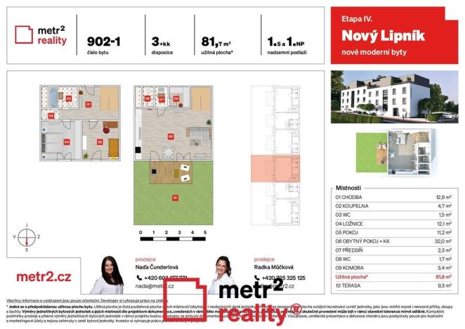 Prodej bytu 3+kk, Lipník nad Bečvou, Na Výsluní, 82 m2