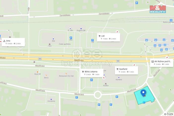 Pronájem komerčního pozemku, Rožnov pod Radhoštěm, Meziříčská, 300 m2