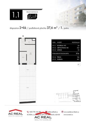 Prodej bytu 2+kk, Brno, Charbulova, 38 m2