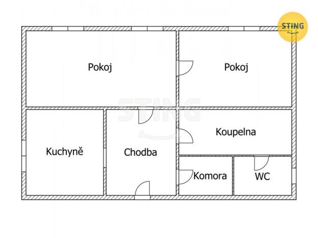 Pronájem bytu 2+1, Žďár nad Sázavou, Smeykalova, 58 m2