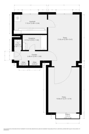 Pronájem bytu 2+1, Brno - Štýřice, Bakalovo nábřeží, 55 m2