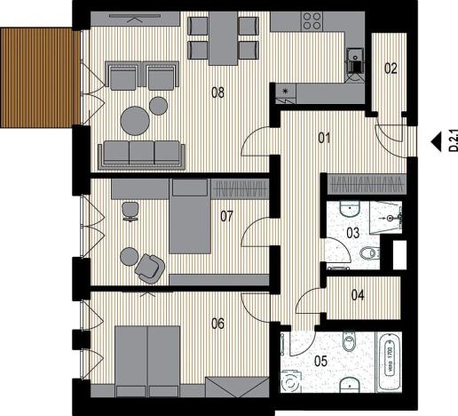 Prodej bytu 3+kk, Praha - Hrdlořezy, Mezitraťová, 94 m2